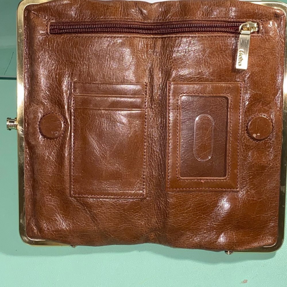 Vintage Brown Snakeskin Clutch with Gold Accents - Picture 4 of 10